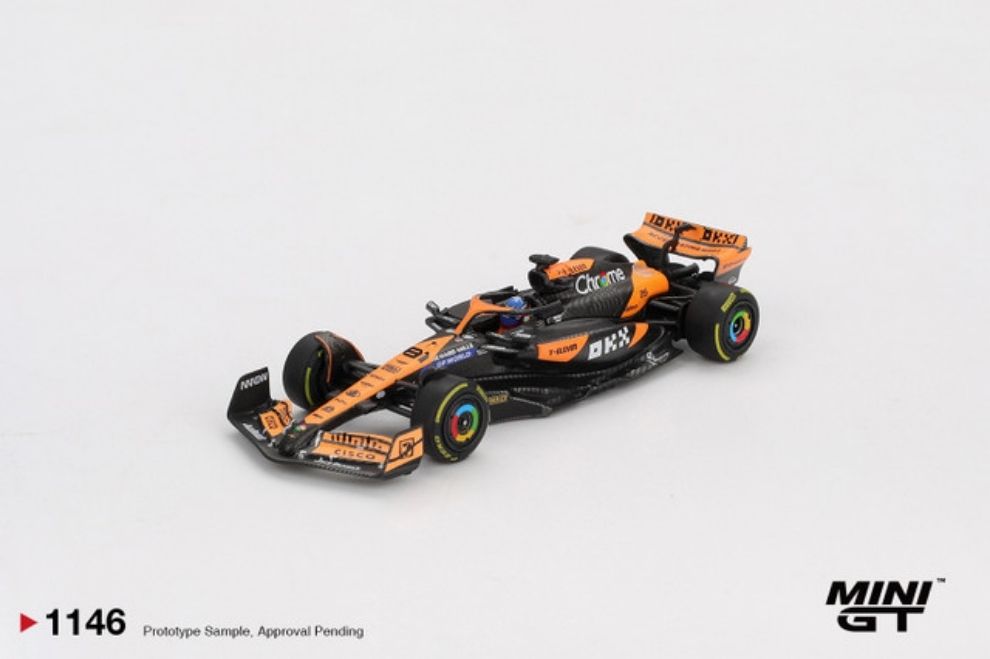 Mini GT MGT01146 McLaren MCL38 #81 Oscar Piastri màu cam papaya, tỉ lệ 1:64