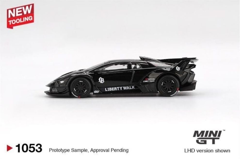 Mini GT MGT01053 Lamborghini LB-Silhouette WORKS MURCIELAGO GT Evo Black – ảnh chi tiết 2
