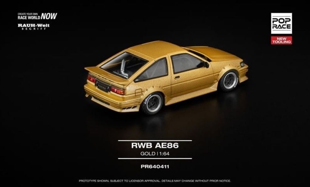 Pop Race PR640411 RWB AE86 Gold (New Tooling) – ảnh chi tiết 2