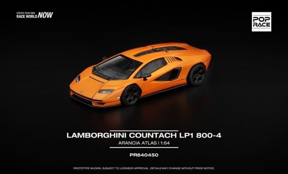 Pop Race PR640450 Lamborghini Countach Lp1 800-4 Arancia Atlas – ảnh chi tiết 2