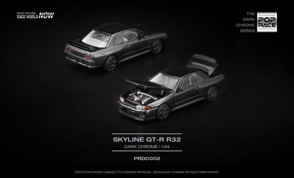 Poprace PRDC002 Nissan Skyline GTR R32 dark chrome series – ảnh chi tiết 2
