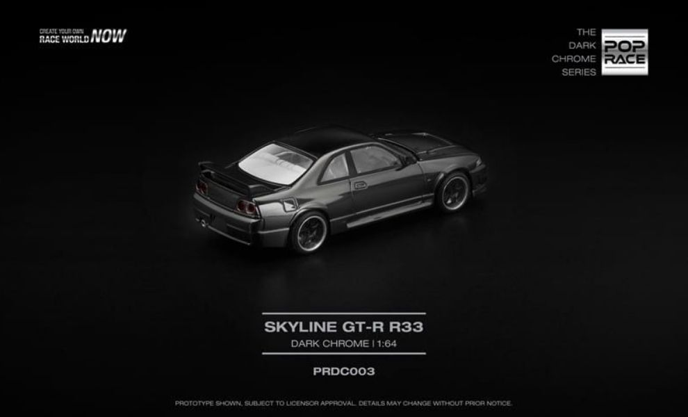 Poprace PRDC003 Nissan Skyline GTR R33 dark chrome series – ảnh chi tiết 2