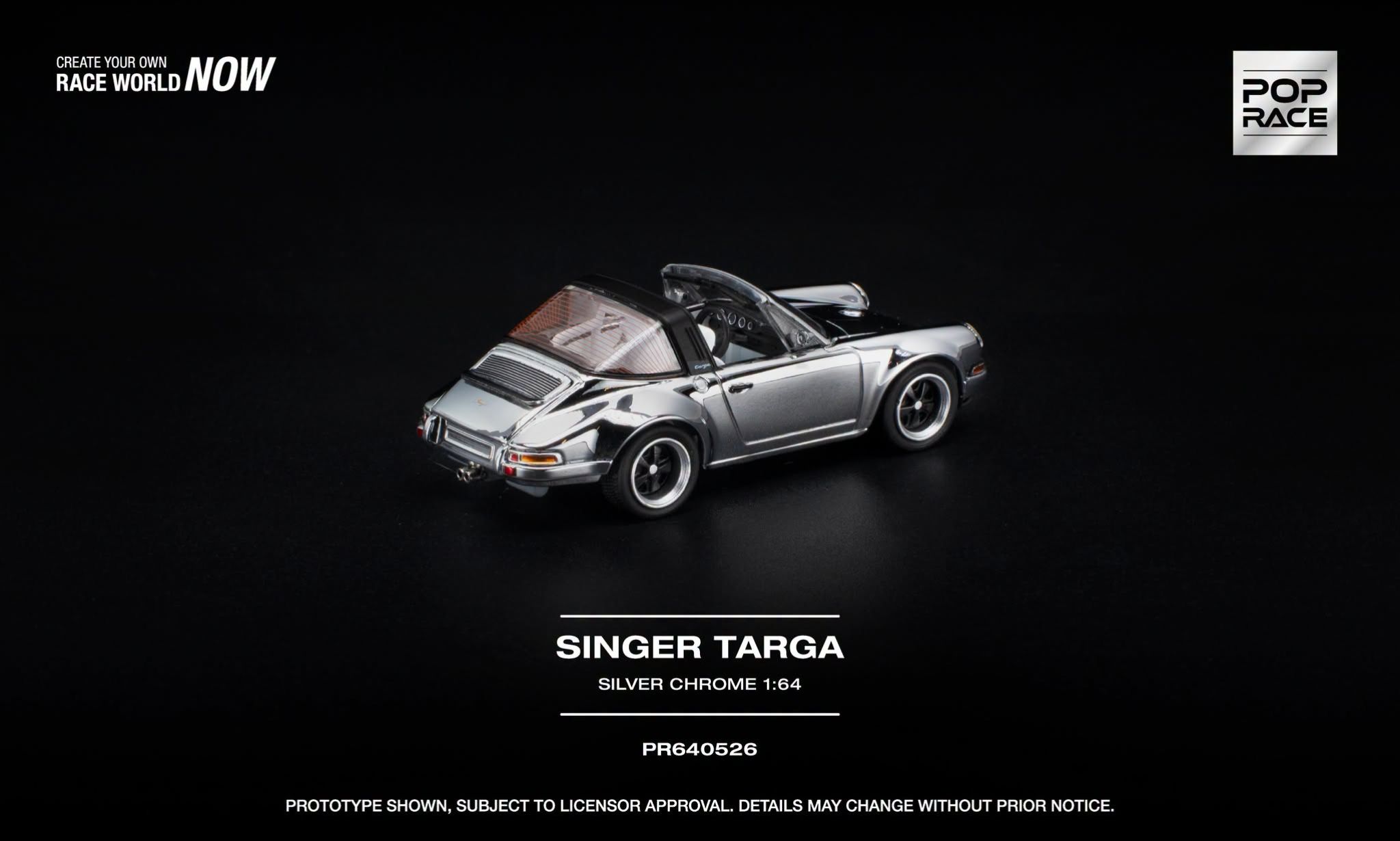 Pop Race PR640526 Singer Targa Silver Chrome – ảnh chi tiết 2